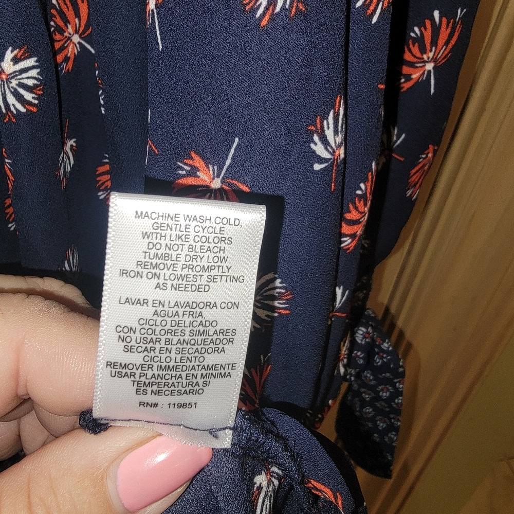 Womens plus sz 2X Heart Soul Plus off should navy red shirt cute - Picture 3 of 10